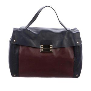 Valentino Bicolor Leather Top Handle Bag